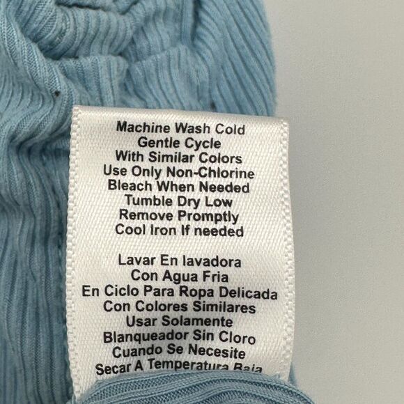 One Step Up Lace Trim Crop Tank Top Womens M Dusty Blue Ruched Y2K Fairy Cowgirl - Picture 7 of 9